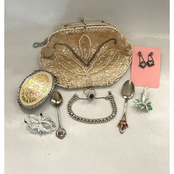 Gerry's Brooches, Rock Company Buckle, Bag By Debbie, 18k Gold Plate VTG Jewelry - Picture 9 of 9